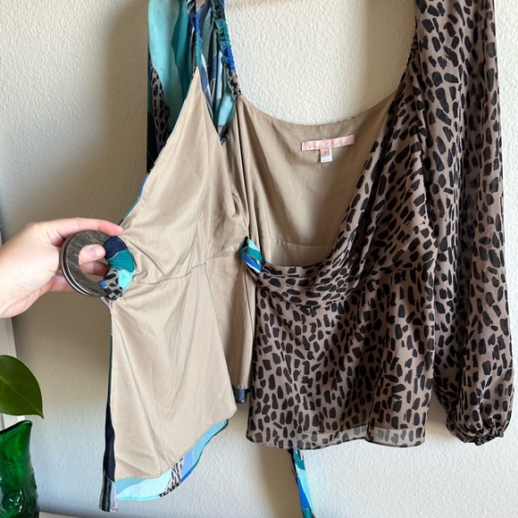 Anthropologie Hutch Mixed Print Wrap Top - Picture 8 of 16